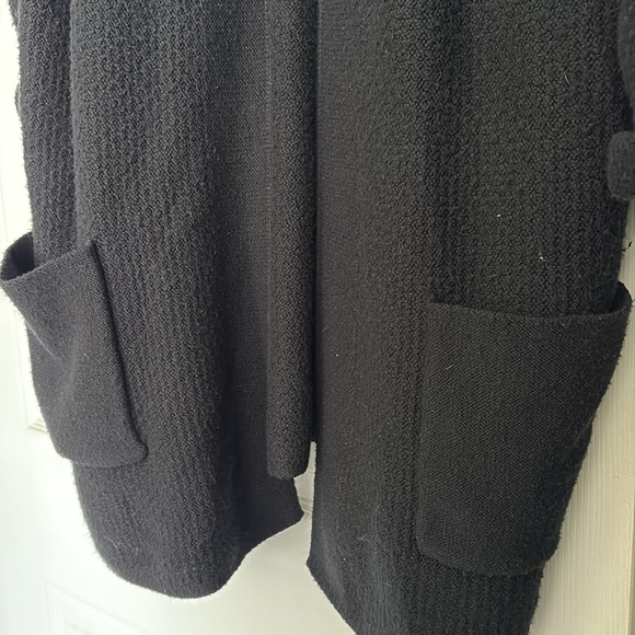 Unknown Brand, Soft Mid-Length Cardigan, Black Knit, XL - Picture 4 of 7